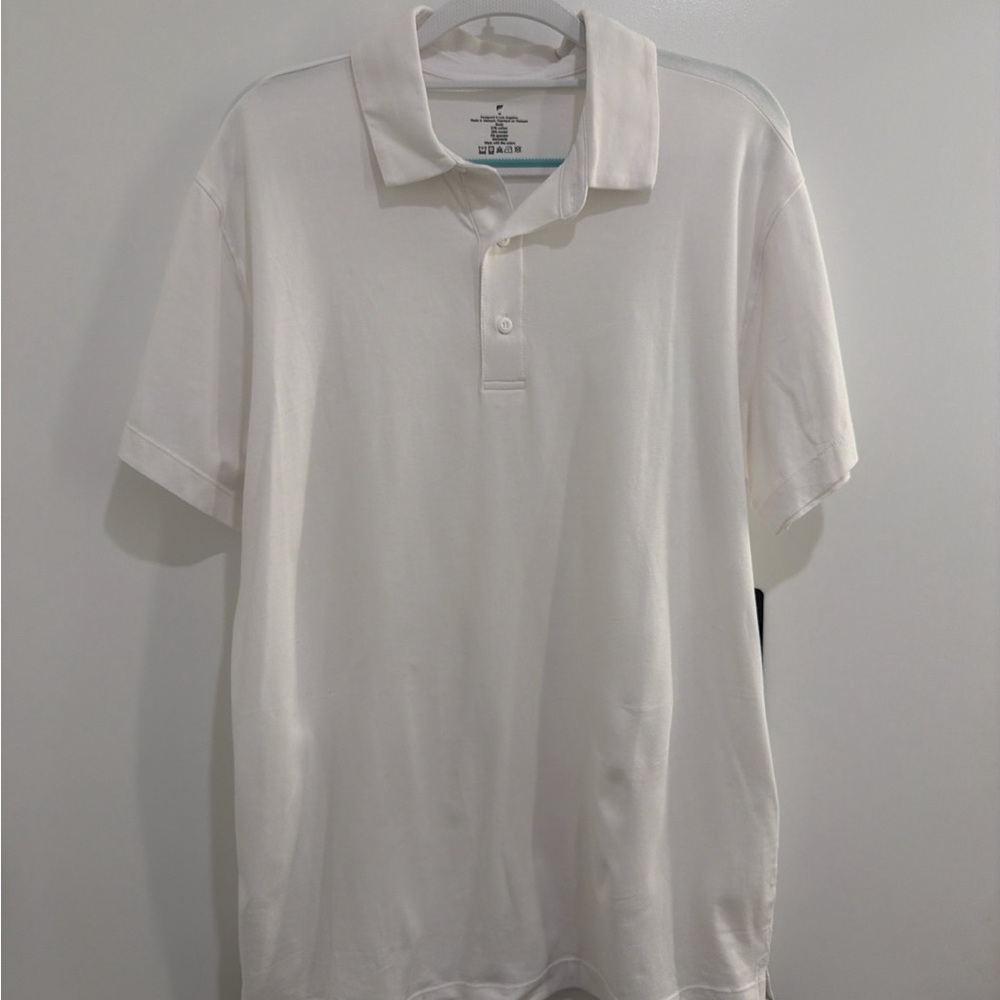 Fabletics Classic White Polo Shirt